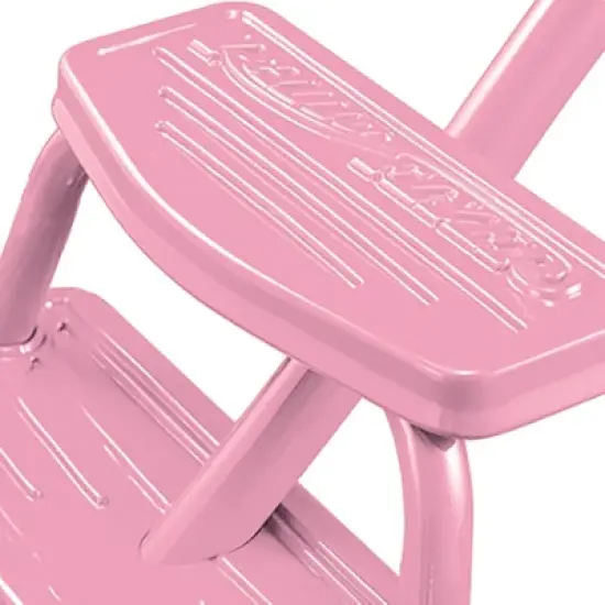 Radio Flyer 33PZ 12 Inch Spoked Front Wheel Kids Classic Style Steel Framed Dual Deck Tricycle with Handlebar Bell and Streamers, Pink image {3}