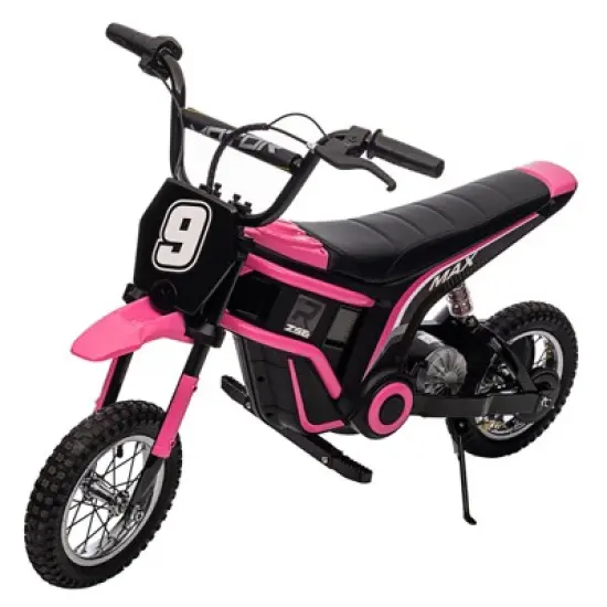24V Kids Electric Dirt Bike 350W Motor, 3-Speed (5-14.29MPH), Hydraulic Suspension, 135LBS Capacity for Ages 8-12, 90 Min Runtime image {9}