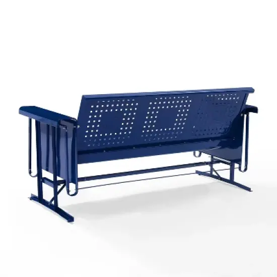 Bates Outdoor Metal Sofa Glider - Navy - Crosley image {5}