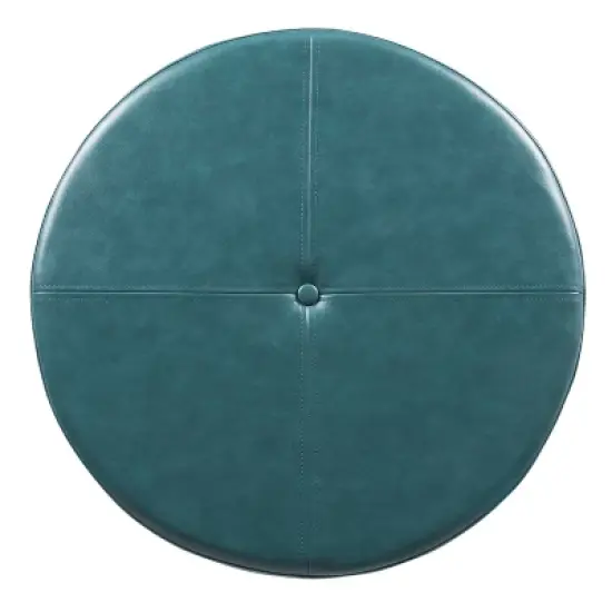 Large Round Storage Ottoman - HomePop image {3}