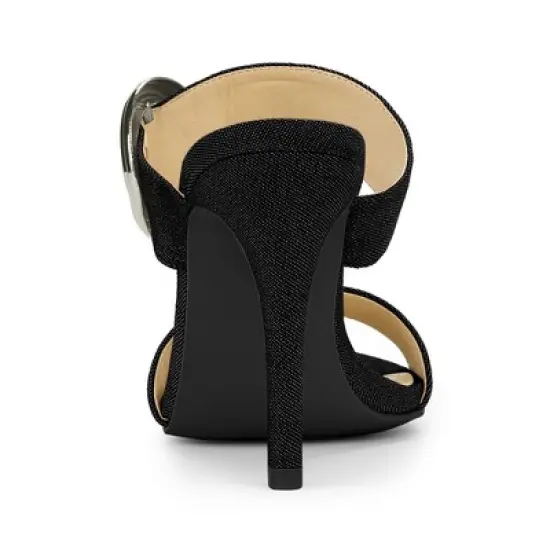 Allegra K Women's Buckle Stiletto Heels Slide Sandals image {3}