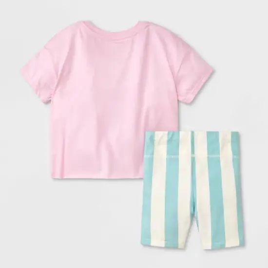 Toddler Girls' Barbie Malibu Top and Bottom Set - Pink image {1}