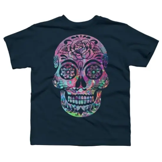 Boy's Design By Humans Halloween Sugar Skull By honeytree T-Shirt image {3}