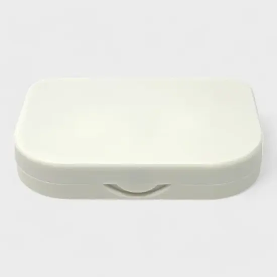 Spa Essentials False Eyelash Organizer Case with Mirror Mini Empty Eyelashes Travel Storage Box - Holds 3 Pairs - White image {5}