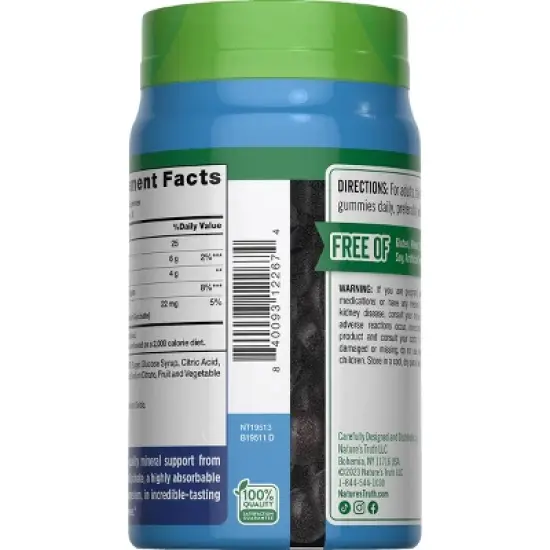 Nature's Truth Magnesium Glycinate Dietary Vegan Supplements Gummies - 60ct image {3}
