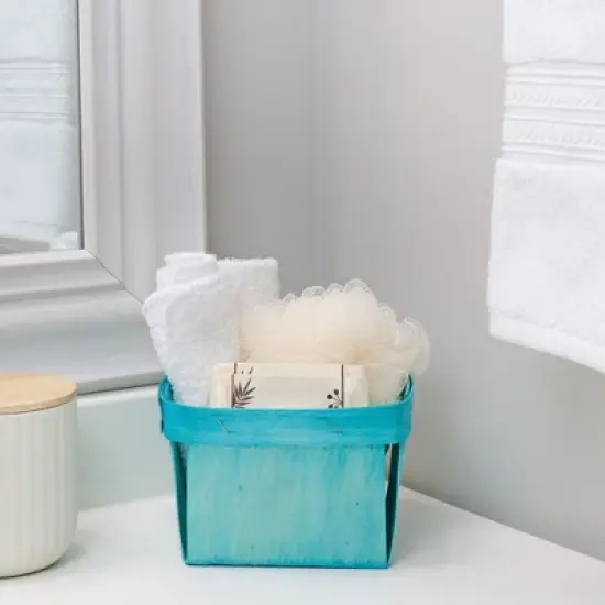 Cornucopia Brands Quart Wooden Berry Baskets, Pastels, 6pc Set; for Fruit, Gifts, Easter, Crafts image {4}