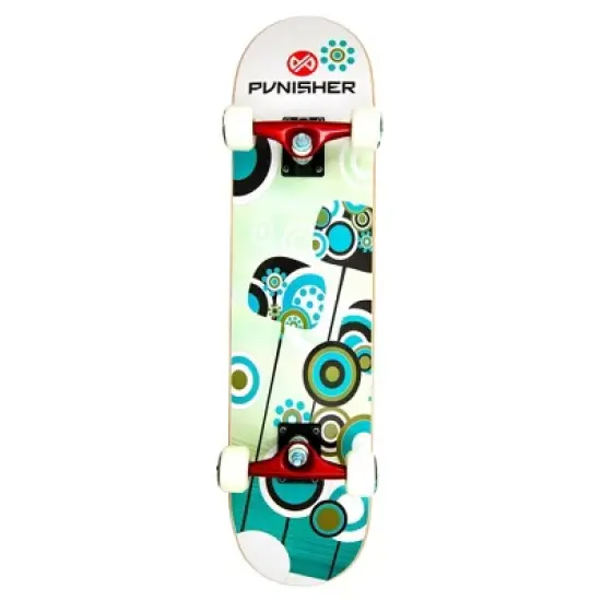 Punisher Skateboards Essence Complete 31-Inch Skateboard with Canadian Maple, White image {3}
