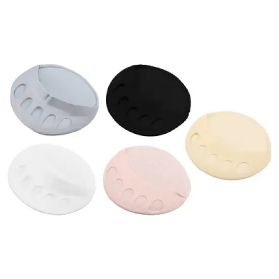 Unique Bargains Soft Fabric Breathable Five Toes Forefoot Pads for Women 5 Colors Black White Pink Gray Beige image {4}