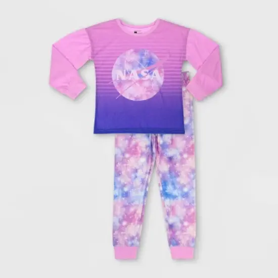 Girls' NASA 2pc Pajama Set - Pink image {6}