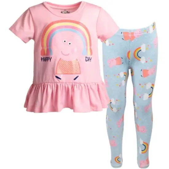 Peppa Pig T-Shirt and Leggings Outfit Set Toddler to Little Kid  image {9}