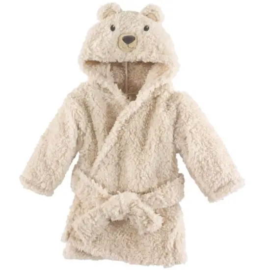 Hudson Baby Plush Bathrobe and Toy Set, Cozy Bear, One Size image {2}