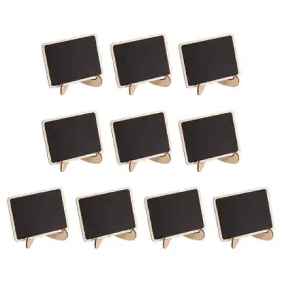 Unique Bargains Mini Wooden Chalkboard with Stand Black image {5}