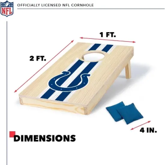 NFL Indianapolis Colts 1'x2' Wood Cornhole Set image {4}