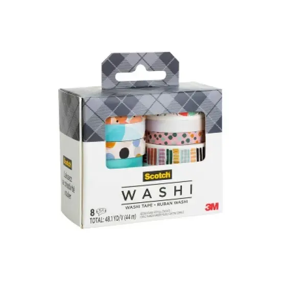 Scotch 8pk Expressions Washi Tape Abstract Modern image {4}