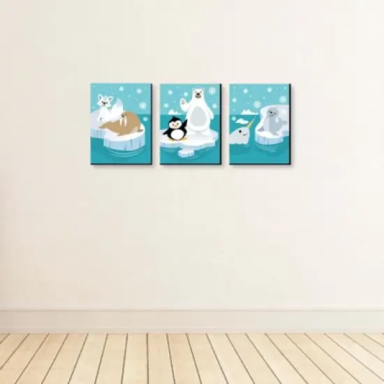 Big Dot of Happiness Arctic Polar Animals - Nursery Wall Art and Kids Room Decorations - 7.5 x 10 inches - Set of 3 Prints image {2}