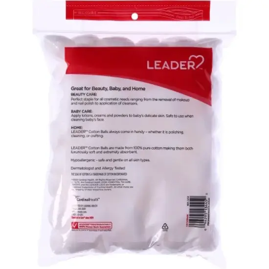 Leader Cotton Balls Jumbo 100 ct image {4}