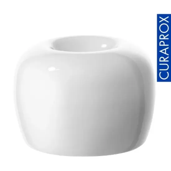 Curaprox White Edition Set &ndash; Extra Soft Black/White Toothbrush (2-Pack), Black Is White Toothpaste 90 ml, White Toothbrush Holder image {6}