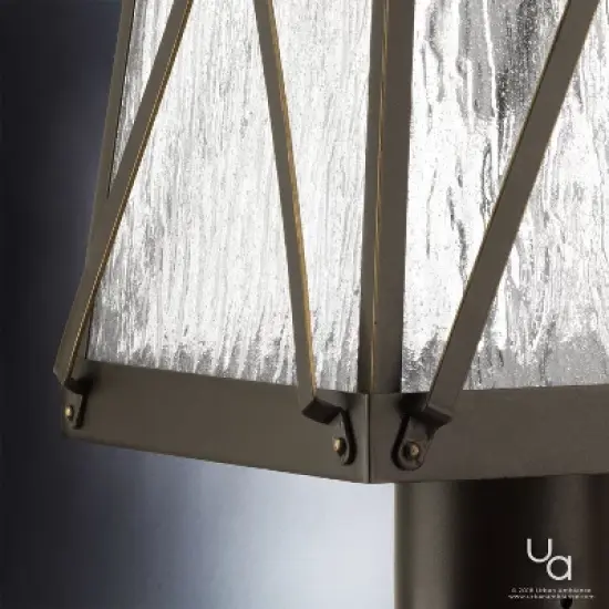 Urban Ambiance Luxury English Country Outdoor Post/Pier Light,  21-3/4"H x 10-1/2"W,  Olde Bronze, UHP1056 image {4}