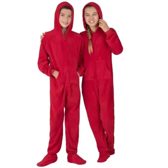 Footed Pajamas - Heatwave Kids Hoodie Chenille Onesie image {4}