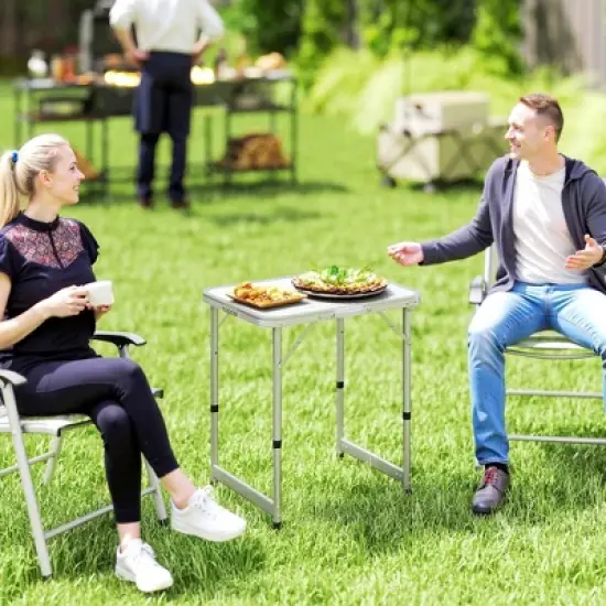 Outsunny Aluminum Lightweight Portable Folding Easy Clean Camping Table With Carrying Handle image {1}