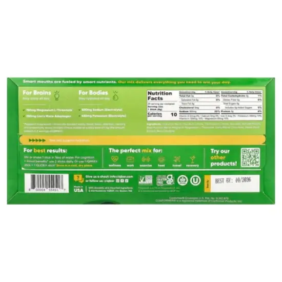 IQBAR IQ Mix&reg;, Lemon Lime, 20 Sticks, 0.28 oz (8 g) Each image {1}