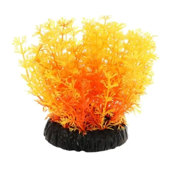 Unique Bargains Aquarium Plants Decorations Artificial Aquatic Plant Yellow 1 Pcs image {6}