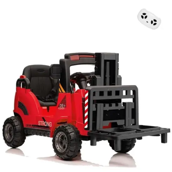 Ride on Forklift Car, 12V Electric Kids Ride On Car with Remote Control, Liftable Fork and Pallet, High/Low Variable Speed image {8}