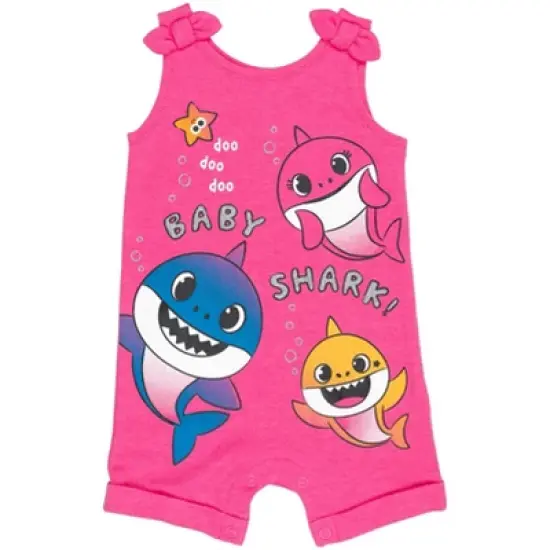 Pinkfong Baby Shark Girls Snap Romper and Headband Toddler image {3}