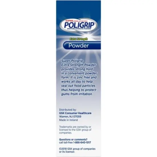 Poligrip Extra Strength Denture Powder - 1.6oz image {5}