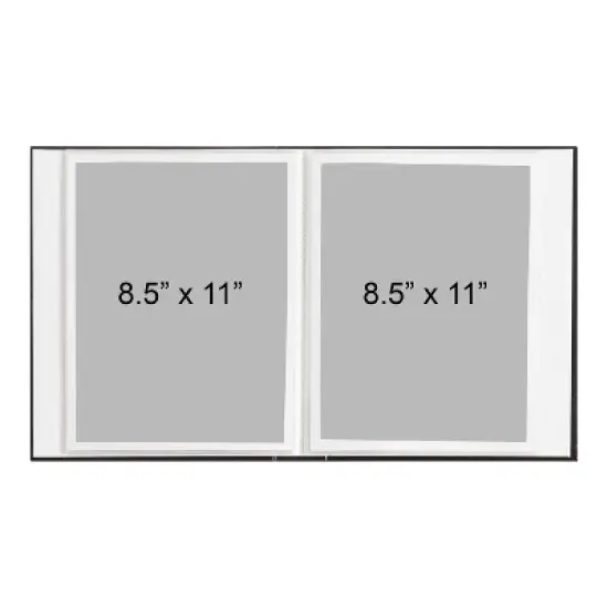 11.75" x 9.45" Traditional Photo Album Black - Kate & Laurel All Things Decor image {4}