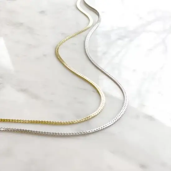 sanctuaire Snake Chain Necklace Gold image {2}