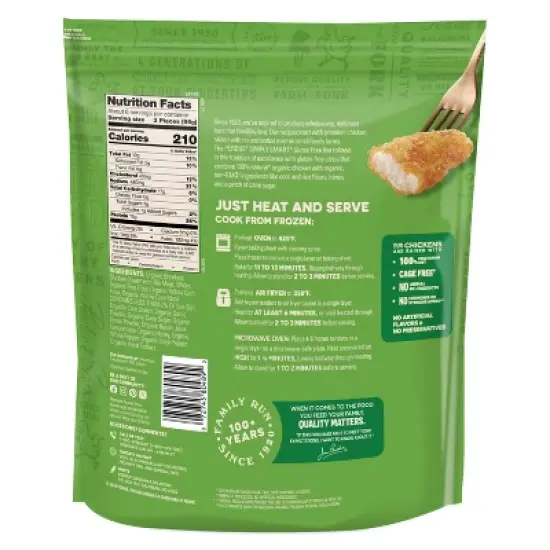 Perdue Simply Smart Organics Gluten Free Breaded Chicken Breast Tenders - Frozen - 22oz image {1}