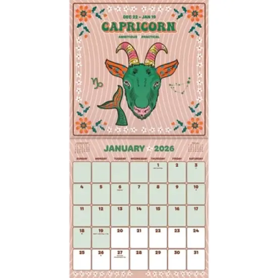 Trends International 2026 Astrology 12"x12" Wall Calendar image {1}