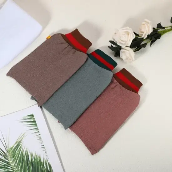 Unique Bargains Bath Shower Gloves Body Scrubber 9.25"x5.71" 1 Pc image {5}