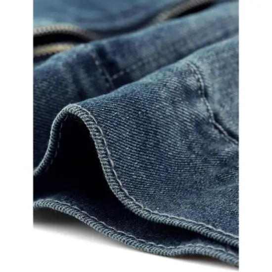 Agnes Orinda Women's Plus Size Zip Up Washed Denim Motorcycle Sleeveless Jean Vest image {4}