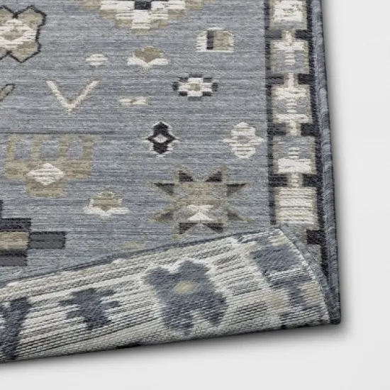 7'x10' Tapestry Rectangular Woven Outdoor Area Rug Gray - Opalhouse&trade; image {3}