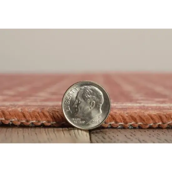 Tawney Washable Outdoor Rug Orange/Ivory - Linon image {5}