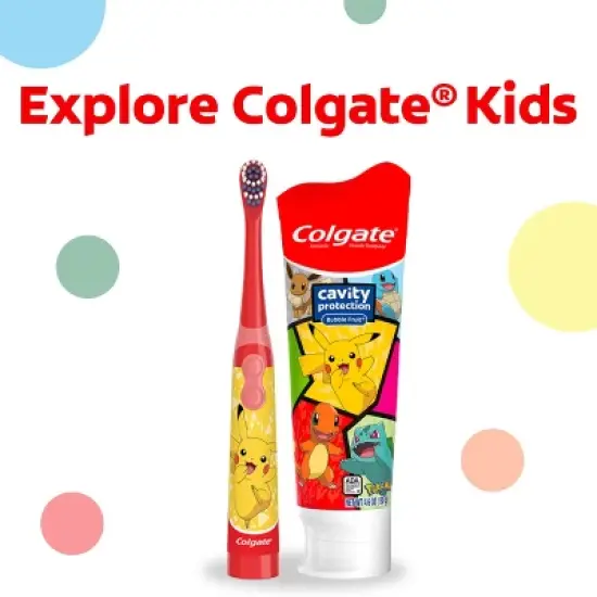 Colgate Kids' Pokemon Cavity Protection Toothpaste with Fluoride - Mild Bubble Fruit Flavor - 4.6oz image {9}