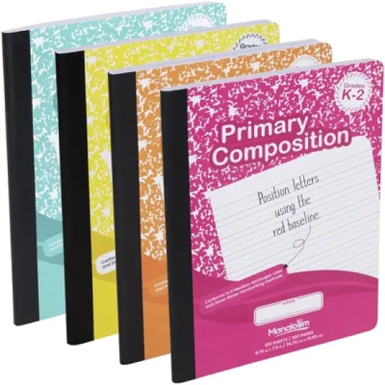 Manaloom Primary Composition Notebook Grades K-2, 100 Sheets - 9.75" x 7.5", Assorted Colors image {5}