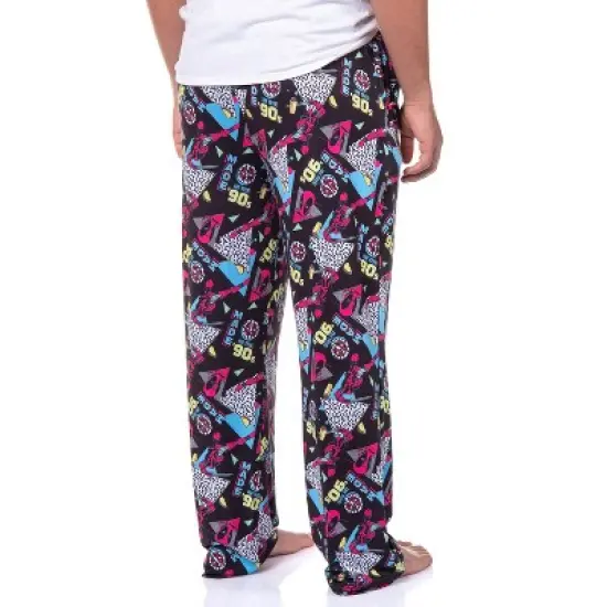 Marvel Comics Mens' Deadpool Retro Made In The '90s Sleep Pajama Pants Black image {3}