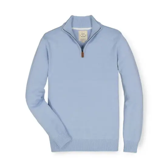 Hope & Henry Mens' Half Zip Pullover Sweater in Organic Cotton image {2}
