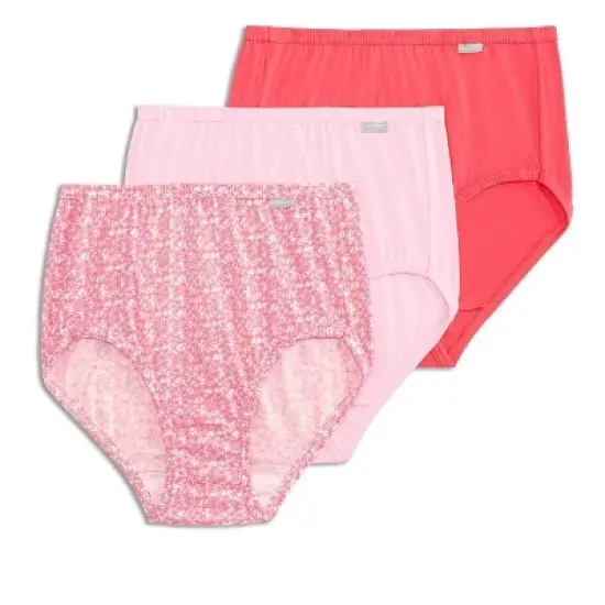 Jockey Womens Plus Size Elance Brief 3 Pack Underwear Briefs 100% cotton image {9}