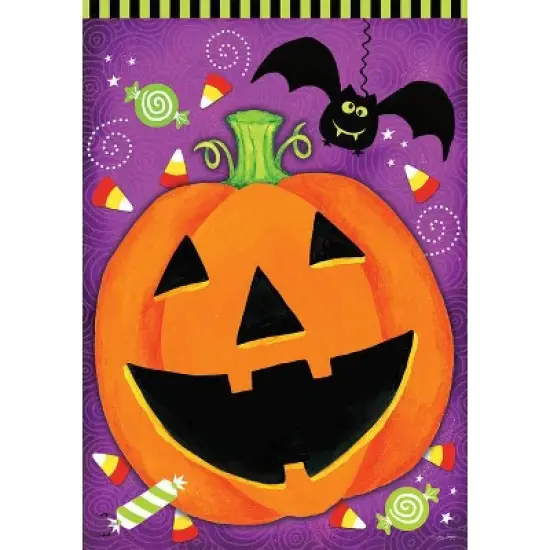 Briarwood Lane Garden Flag 18x12.5 For Outdoor Halloween Treats Jack O'lantern Garden Flag Flag For Halloween Garden Flag Flags For Outside image {2}