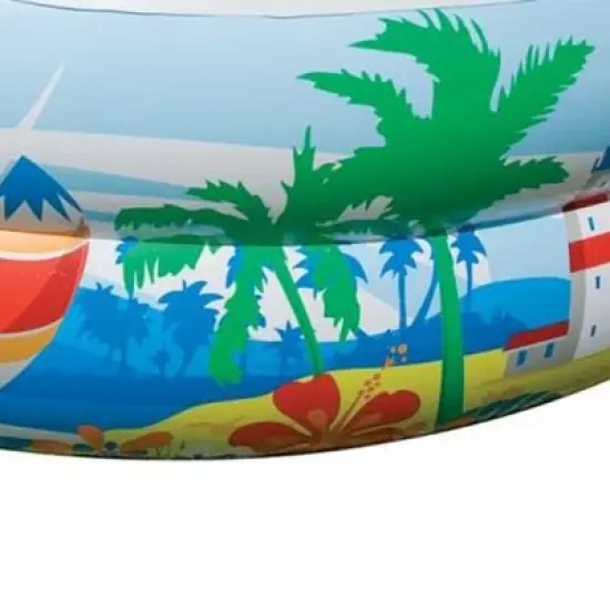 Intex 8.6ft x 5.25ft x 18in Swim Center Inflatable Ocean Side Swimming Pool image {2}