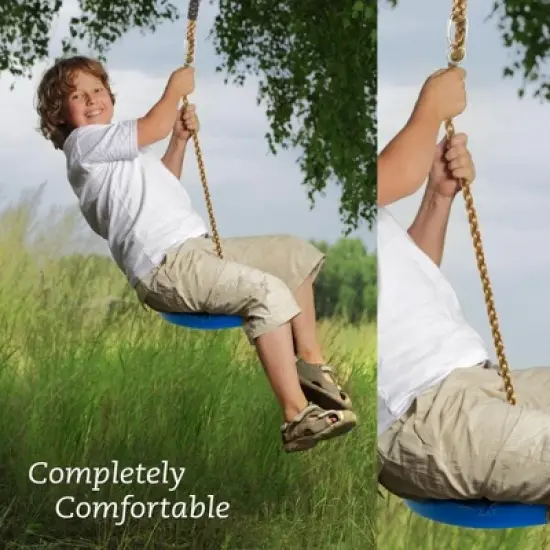 Cool Disc Tree Swing Seat Accessory Set with Adjustable Rope - Fully Assembled image {2}