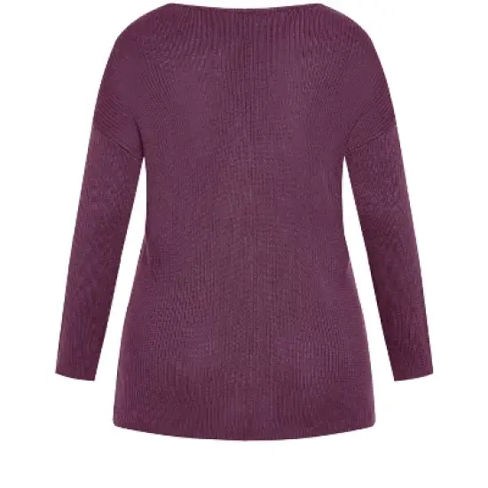Women's Plus Size Primrose Sweater - purple | AVENUE image {5}