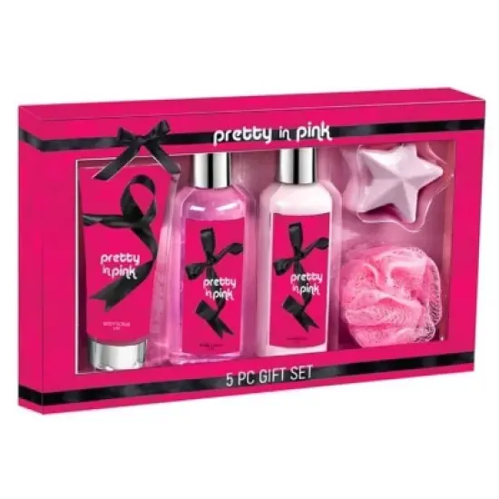 Pretty in Pink 5pc Bath & Body Gift Set &ndash; Lavender Scented Spa Collection in Gift Box &ndash; Shea Butter & Vitamin E image {4}