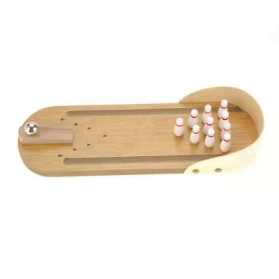 Ready! Set! Play! Link Tabletop Wooden Board Mini Arcade Bowling Game image {2}