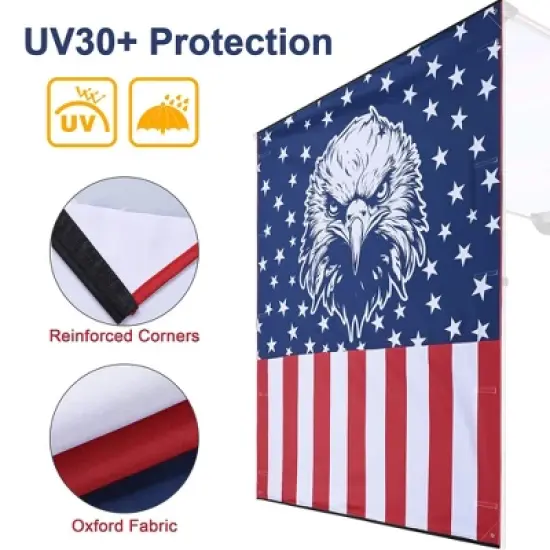 Yescom 6.5x7.8 Ft Carside Awning Replacement Fabric with Side Wall Roof Rack Overland Multicolor image {2}