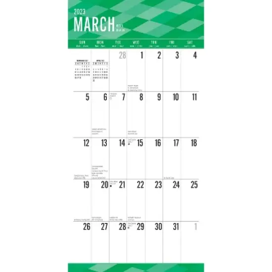 2023 Square Wall Calendar Big & Bold Jumbo Grid - StarGifts image {2}